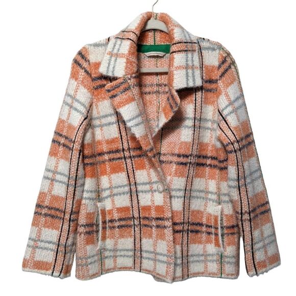 SOFT SURROUNDINGS Briony Soft Plaid Blazer Jacket M - Picture 1 of 7